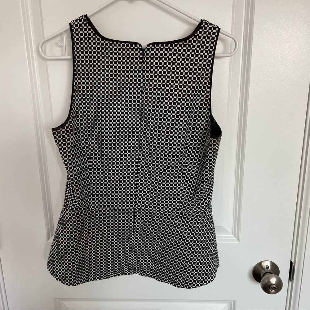 Black & White Peplum Top - Picture 4 of 5